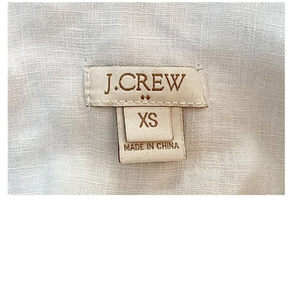 J. Crew 100 Percent‎ Linen Geometric Print Tunic Size XS Oversized